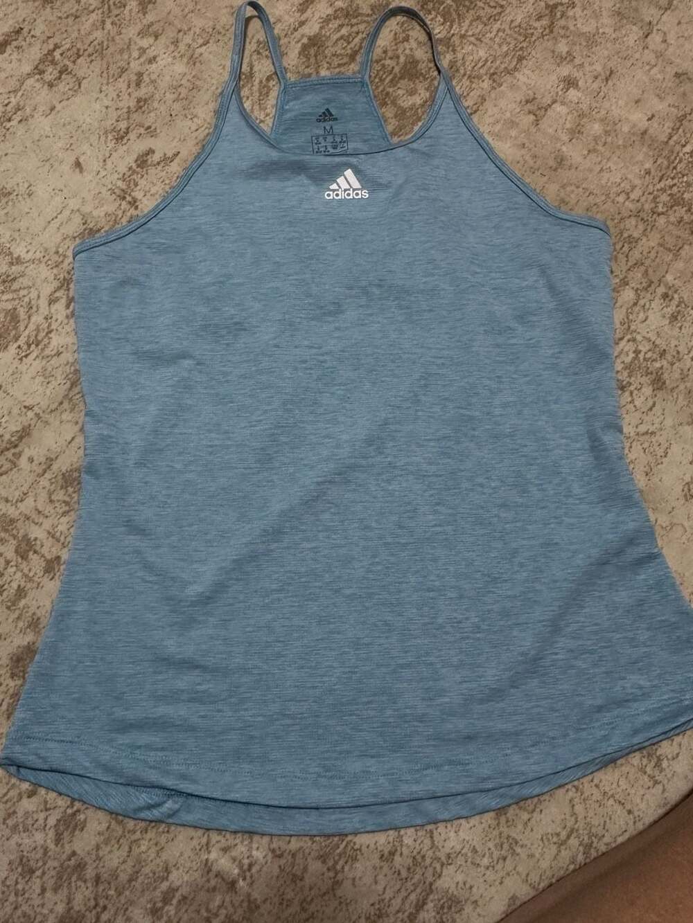 Adidas Aeroready Tank Top Size M Blue Heather Athletic Workout